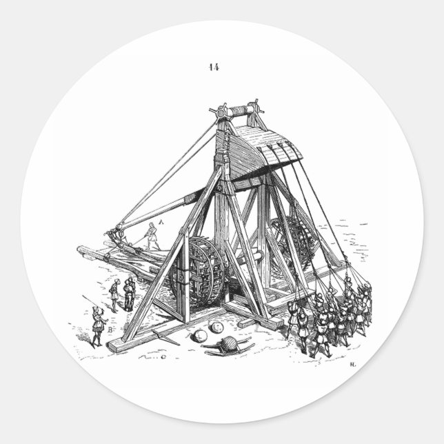 Sticker Rond trébuchet (Devant)