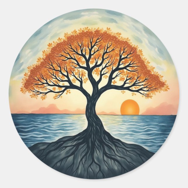 Sticker Rond Tree of Life (Devant)