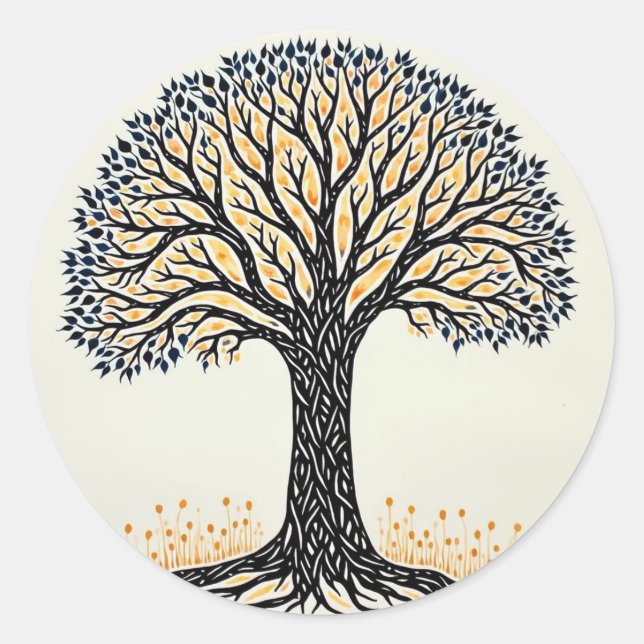 Sticker Rond Tree of Life (Devant)