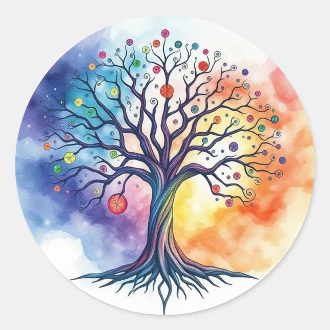 Sticker Rond Tree of Life (Devant)