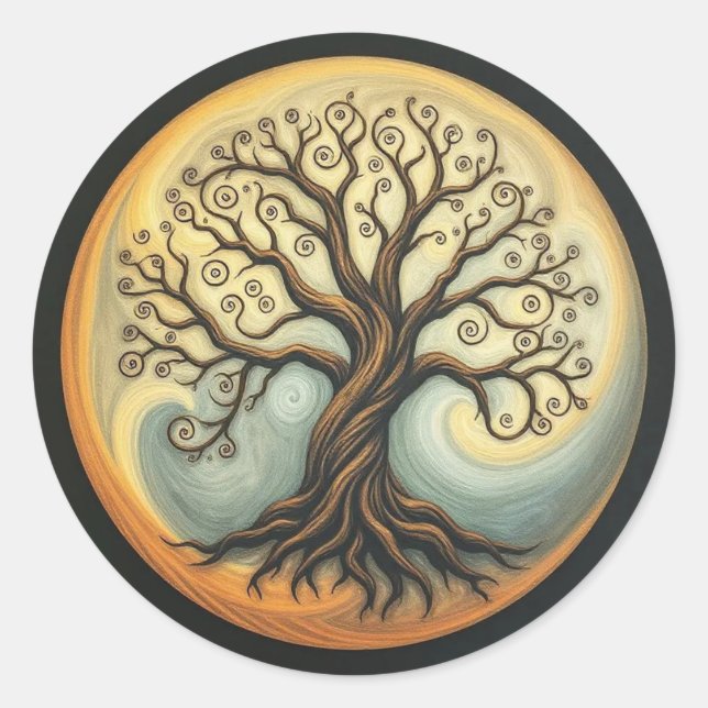 Sticker Rond Tree of Life (Devant)