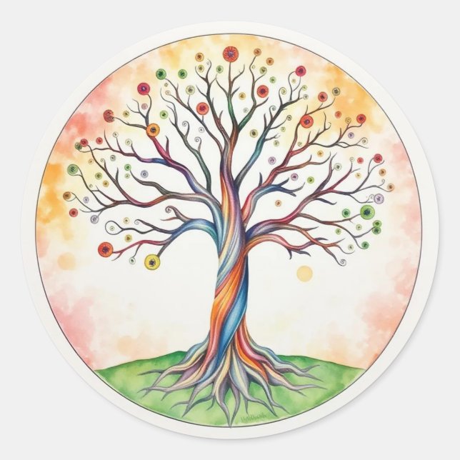 Sticker Rond Tree of Life (Devant)