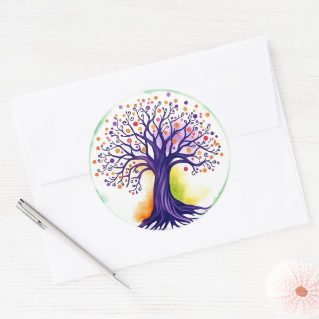 Sticker Rond Tree of Life (Enveloppe)