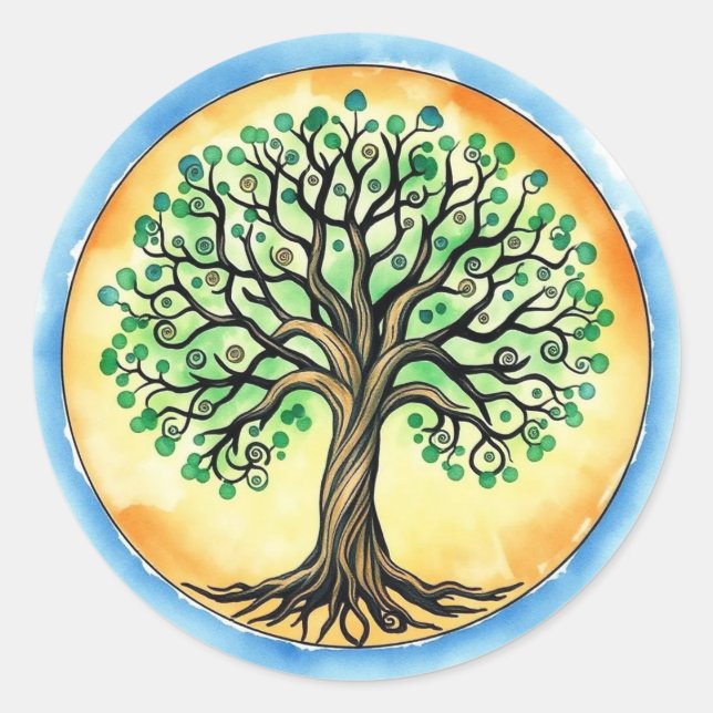 Sticker Rond Tree of Life (Devant)