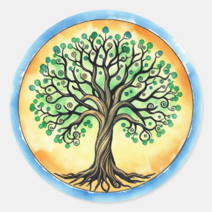 Sticker Rond Tree of Life