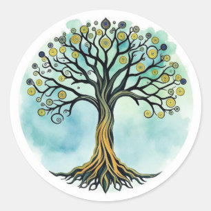 Sticker Rond Tree of Life