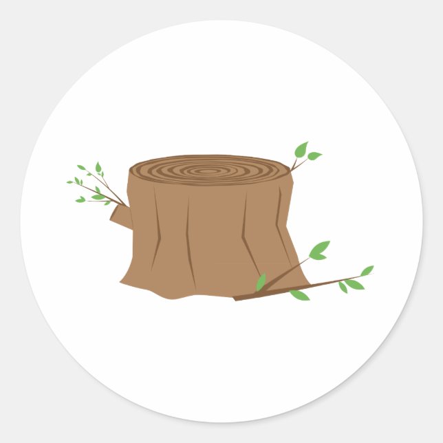 Sticker Rond Tree stump (Devant)