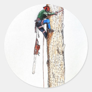 Sticker Rond Tree Surgeon Arborist