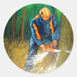 Sticker Rond Tree Surgeon Arborist Forester