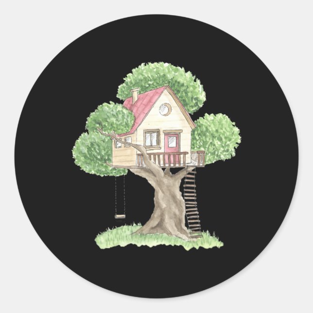 Sticker Rond Treehouse (Devant)