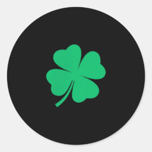 Sticker Rond Trèfle à quatre feuilles poche trèfle irlandais St