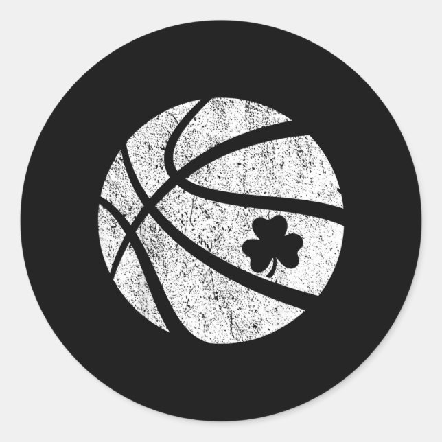 Sticker Rond Trèfle Chanceux Basball Shamrock Saint-Patrick Irl (Devant)