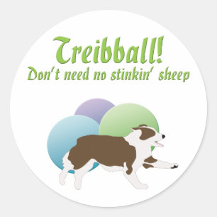 Sticker Rond Treibball - n'ayez besoin d'aucun mouton de