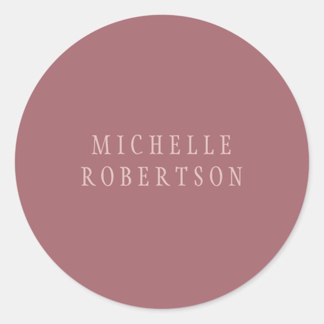 Sticker Rond Trend Rose Dust Gold Creative Unique Classique (Devant)