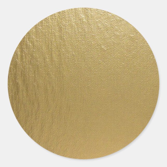 Sticker Rond Trendy Elegant Glamour Faux Gold  Classic Round St (Devant)