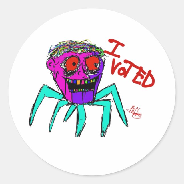 Sticker Rond Trendy I Voté Mème Ulster Comté (Devant)