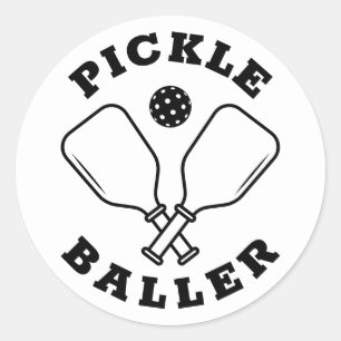 Sticker Rond Trendy Pickle Baller
