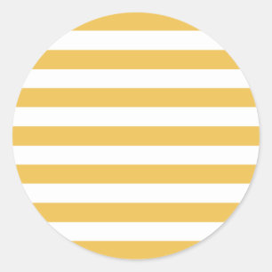 Sticker Rond Trendy Yellow and White Wide Horizontpes