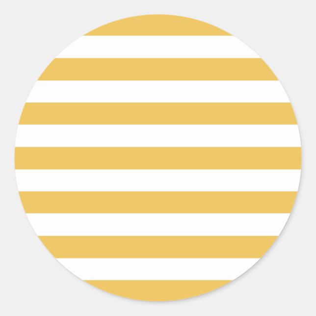 Sticker Rond Trendy Yellow and White Wide Horizontpes (Devant)