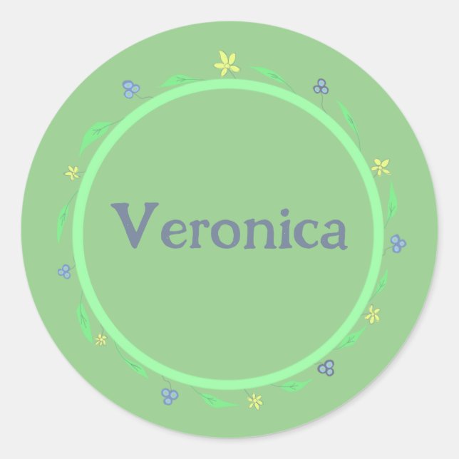 Sticker Rond Très beau vert (Devant)