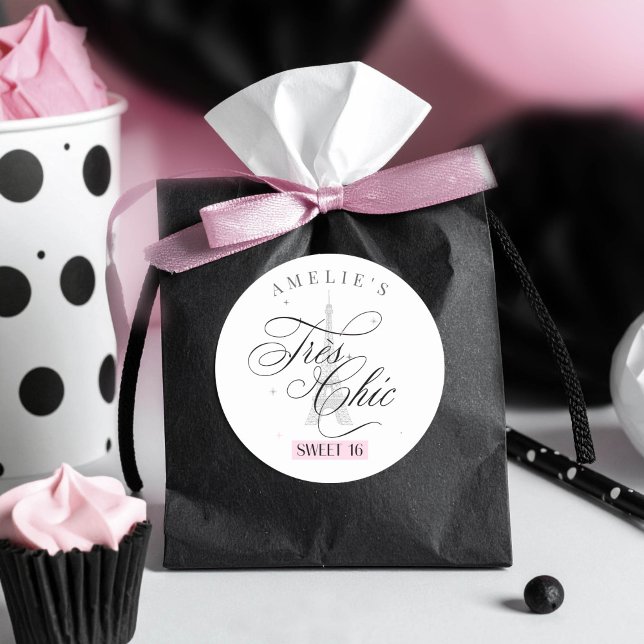 Sticker Rond Très Chic Paris Sweet 16 ID1162 (Créateur téléchargé)