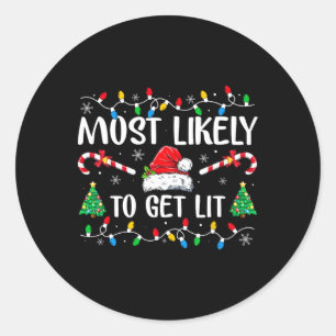 Sticker Rond Très Probable D'Obtenir Lit Correspondant Famille