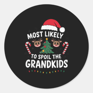 Sticker Rond Très susceptible de gâcher les jours de Noël des p