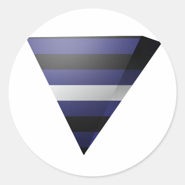 STICKER ROND TRIANGLE 3D FIERTE EN CUIR (Devant)