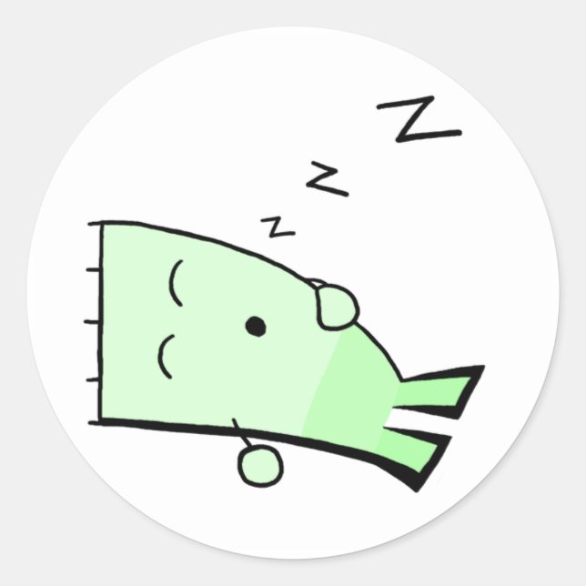 Sticker Rond Triangle Dude Young Sleeping (Devant)