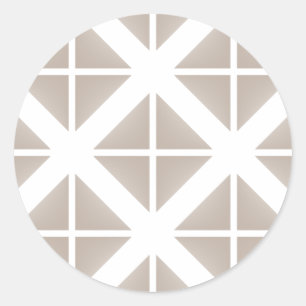 Sticker Rond Triangle Motif tendance beige