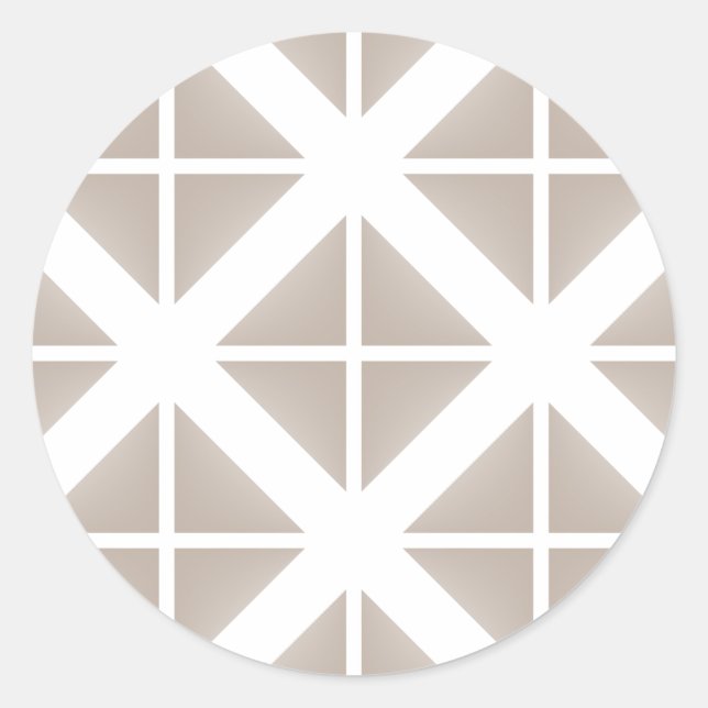 Sticker Rond Triangle Motif tendance beige (Devant)