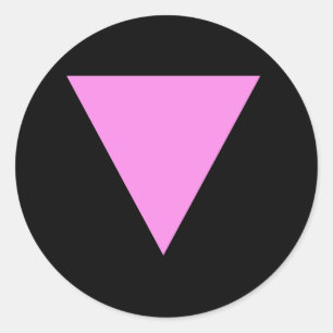 Sticker Rond Triangle rose