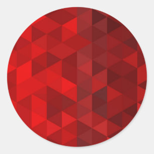 Sticker Rond triangle rouge arrière - plan abstrait motif bas p