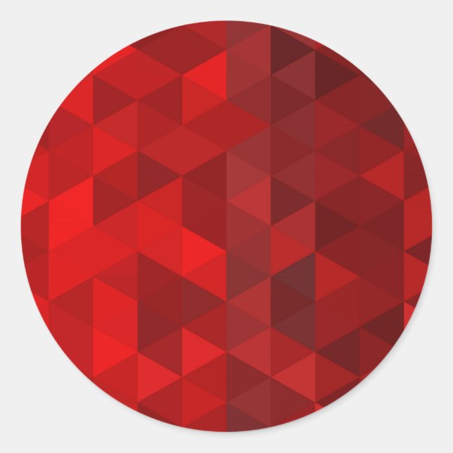 Sticker Rond triangle rouge arrière - plan abstrait motif bas p (Devant)