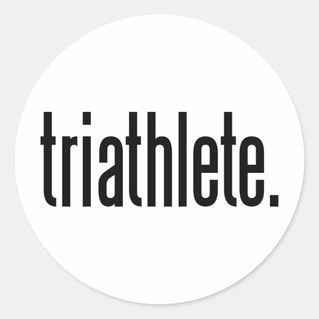 Sticker Rond Triathlète. (Devant)