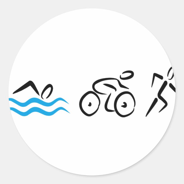 Sticker Rond Triathlon (Devant)