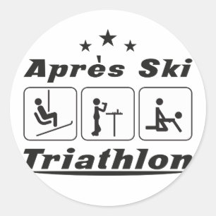Sticker Rond Triathlon de ski d'Apres