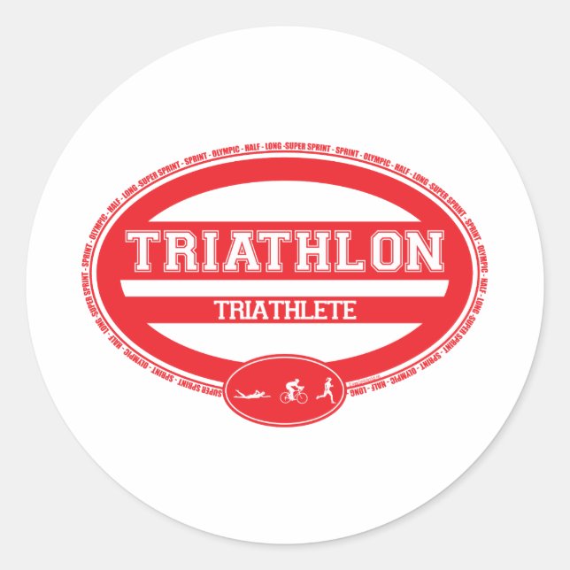 Sticker Rond Triathlon Oval (Devant)