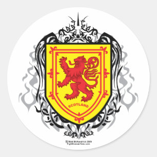 Sticker Rond Tribal de Lion Rampant