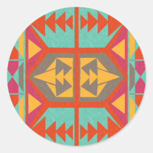 Sticker Rond Tribal natif de Neo