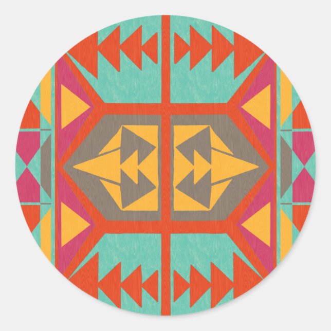Sticker Rond Tribal natif de Neo (Devant)