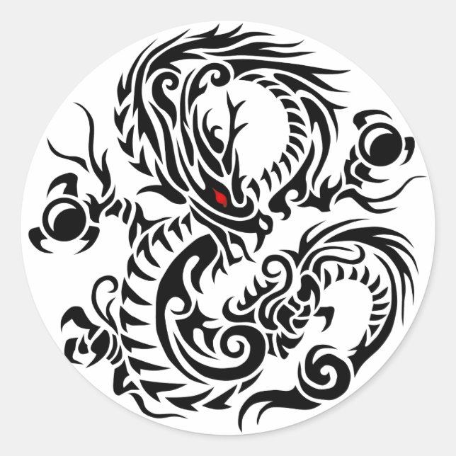 Sticker Rond tribal ryuu 4 (Devant)