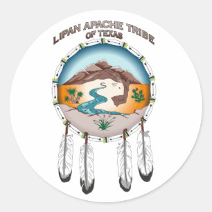 Sticker Rond Tribu de Lipan Apache de l'autocollant de papier