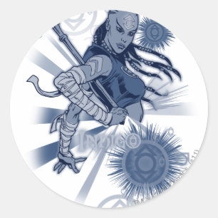 Sticker Rond tribu Indigo 10