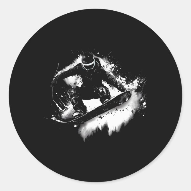 Sticker Rond Trick Jump Nez Grab Snowboard (Devant)
