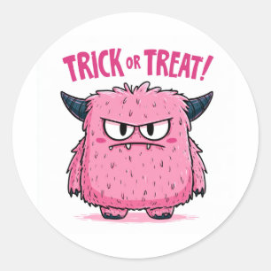 Sticker Rond Trick or Treat ! - Monstre #6