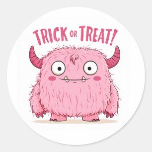 Sticker Rond Trick or Treat ! - Monstre #7