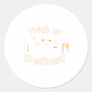 Sticker Rond Trick Ou Traitement Pt Thérapeutique Physique Thér