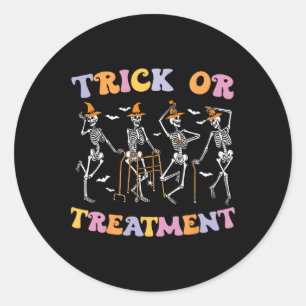 Sticker Rond Trick Ou Traitement Pt Thérapeutique Physique Thér