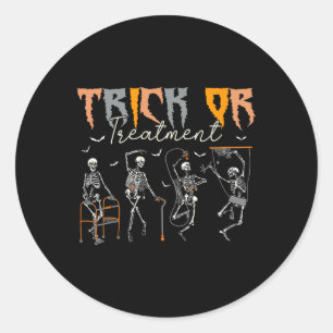 Sticker Rond Trick Ou Traitement Pt Thérapeutique Physique Thér
